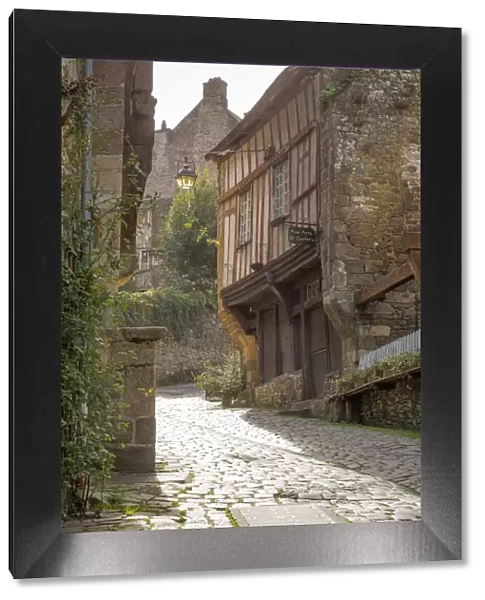 Rue du Petit Fort, Dinan, Cotes-d Armor, Bretagne - Brittany, France, Europe