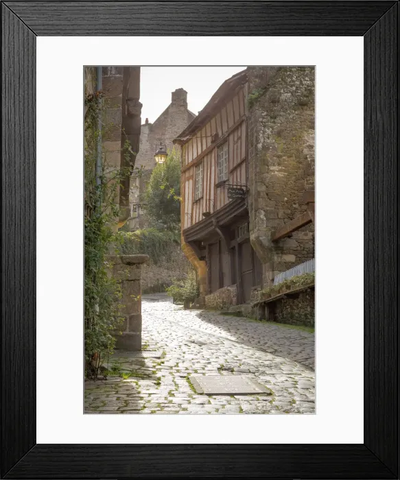 Framed Print : Rue du Petit Fort, Dinan, Cotes-d Armor, Bretagne - Brittany, France, Europe Framed Print : Rue du Petit Fort, Dinan, Cotes-d Armor, Bretagne - Brittany, France, Europe