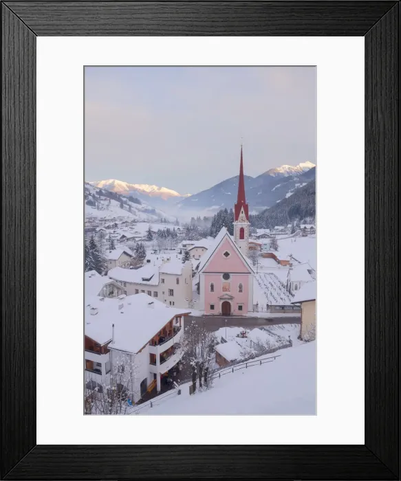 Framed Print : The snowy little town of Mareta in the Ridnaun Valley, Ridnaun Valley, Bolzano province Framed Print : The snowy little town of Mareta in the Ridnaun Valley, Ridnaun Valley, Bolzano province