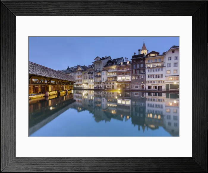 Framed Print : Traditional houses are reflected in the Aare river. Thun, Canton of Bern, Switzerland Framed Print : Traditional houses are reflected in the Aare river. Thun, Canton of Bern, Switzerland