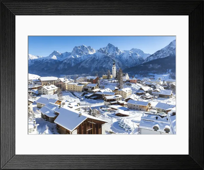 Framed Print : Fresh snow at the village of Ftan, Lower Engadine, Canton of Grisons, Switzerland, Europe Framed Print : Fresh snow at the village of Ftan, Lower Engadine, Canton of Grisons, Switzerland, Europe