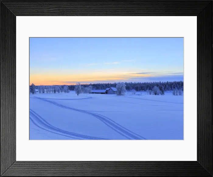 Framed Print : House isolated in the boundless taiga at the border between Sweden and Finland Framed Print : House isolated in the boundless taiga at the border between Sweden and Finland