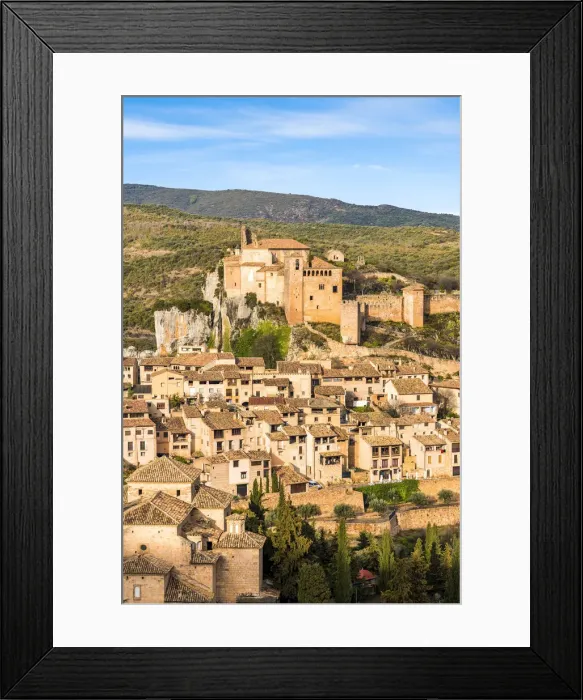Framed Print : Alquezar village and Colegiata de Santa María la Mayor at sunset Framed Print : Alquezar village and Colegiata de Santa María la Mayor at sunset