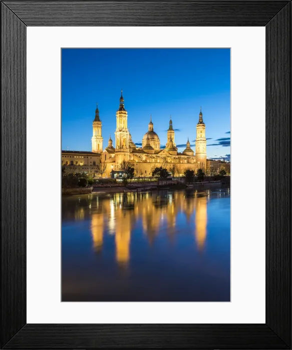 Framed Print : Cathedral of Our Lady of the Pillar at dusk. Zaragoza, Aragon, Spain Framed Print : Cathedral of Our Lady of the Pillar at dusk. Zaragoza, Aragon, Spain