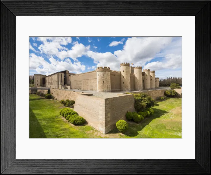 Framed Print : External view of Aljaferia palace. Zaragoza, Aragon, Spain Framed Print : External view of Aljaferia palace. Zaragoza, Aragon, Spain