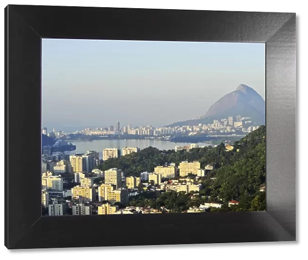 Brazil, City of Rio de Janeiro, Santa Marta, Elevated view over Humaita and Lagoa