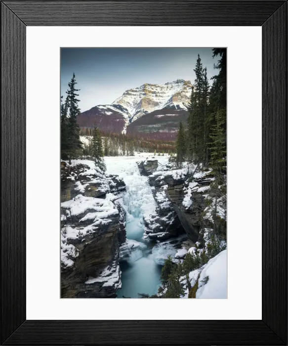 Framed Print : Athabasca Falls in Winter, Alberta, Canada Framed Print : Athabasca Falls in Winter, Alberta, Canada