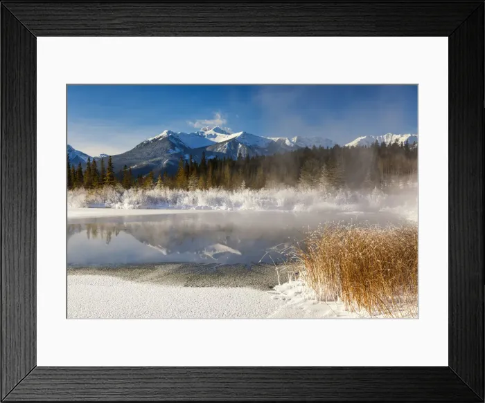 Framed Print : Hoar Frost along Vermillion Lakes, Banff National Park, Aberta, Canada Framed Print : Hoar Frost along Vermillion Lakes, Banff National Park, Aberta, Canada