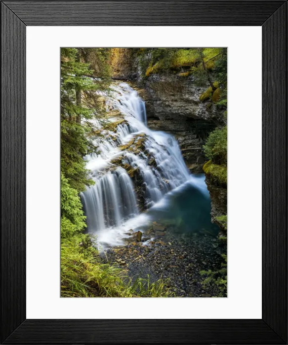 Framed Print : Johnston Canyon Waterfall, Banff National Park, Alberta, Canada Framed Print : Johnston Canyon Waterfall, Banff National Park, Alberta, Canada