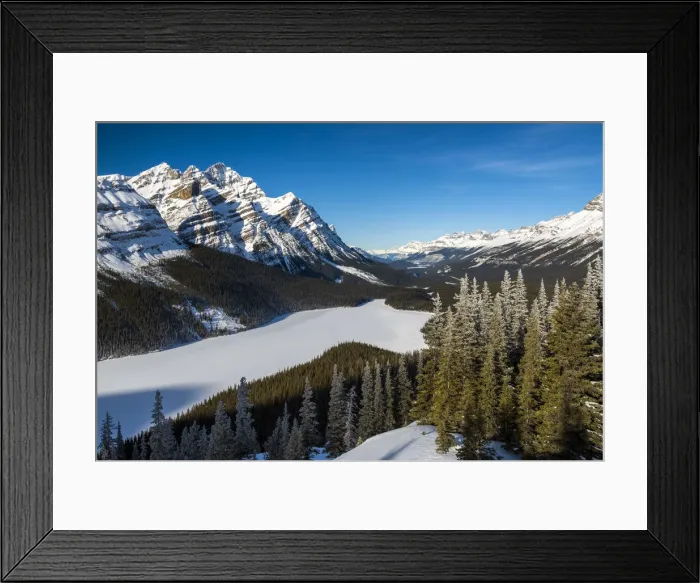 Framed Print : Peyto Lake in Winter, Banff National Park, Aberta, Canada