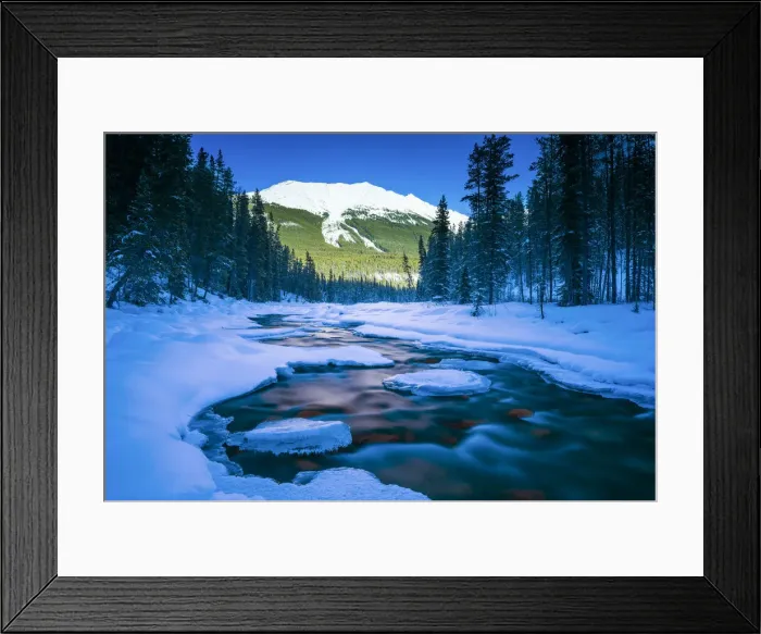 Framed Print : Ice Formations on Sunwapta River, Jasper National Park, Aberta, Canada Framed Print : Ice Formations on Sunwapta River, Jasper National Park, Aberta, Canada