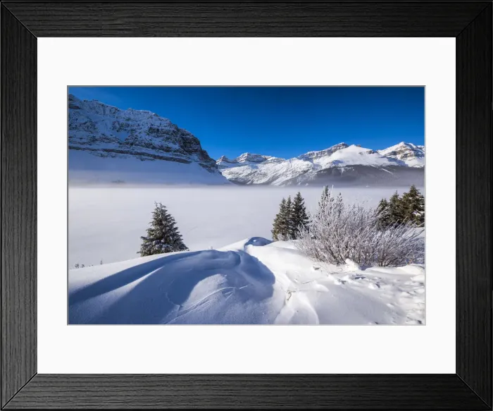 Framed Print : Bow Lake in Winter, Banff National Park, Aberta, Canada