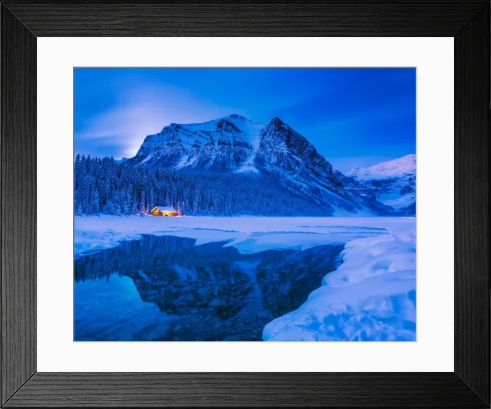 Framed Print : Twilight at Lake Louise, Banff National Park, Aberta, Canada Framed Print : Twilight at Lake Louise, Banff National Park, Aberta, Canada