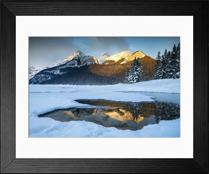 Framed Print : Lake Louise Reflections in Winter, Alberta, Canada Framed Print : Lake Louise Reflections in Winter, Alberta, Canada
