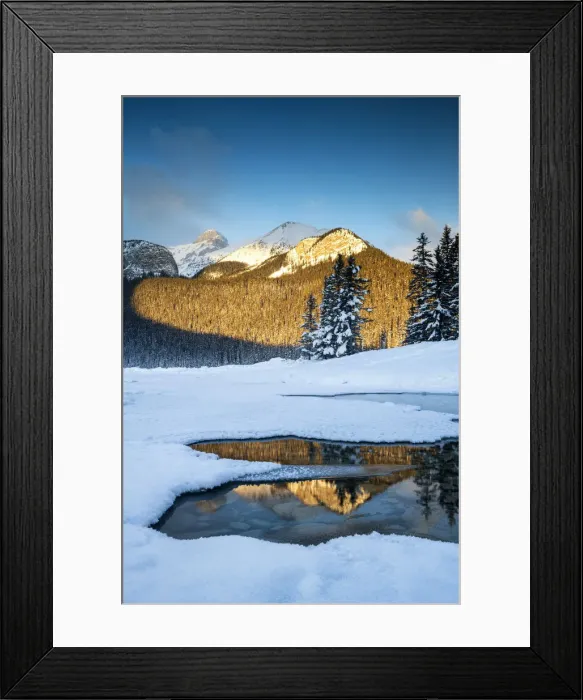 Framed Print : Lake Louise Reflections in Winter, Alberta, Canada Framed Print : Lake Louise Reflections in Winter, Alberta, Canada