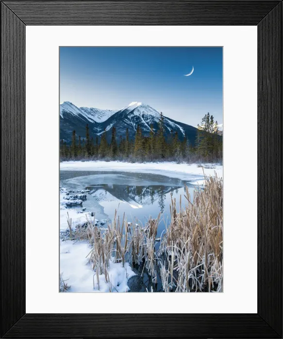 Framed Print : Vermilion Lake Reflections in Winter, Banff, Alberta, Canada Framed Print : Vermilion Lake Reflections in Winter, Banff, Alberta, Canada