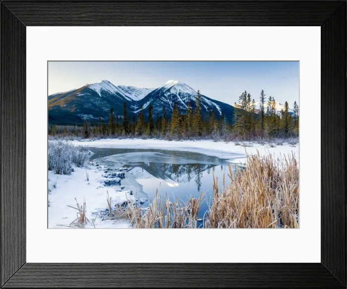 Framed Print : Vermilion Lake Reflections in Winter, Banff National Park, Alberta, Canada Framed Print : Vermilion Lake Reflections in Winter, Banff National Park, Alberta, Canada