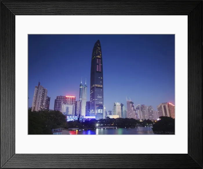 Framed Print : Kingkey 100 Finance Building, Shenzhen, Guangdong, China Framed Print : Kingkey 100 Finance Building, Shenzhen, Guangdong, China