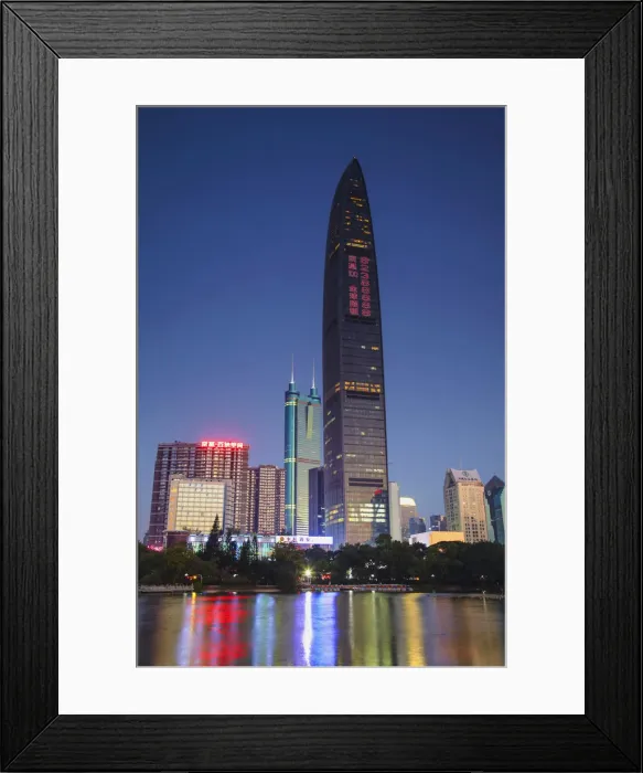Framed Print : Kingkey 100 Finance Building, Shenzhen, Guangdong, China Framed Print : Kingkey 100 Finance Building, Shenzhen, Guangdong, China