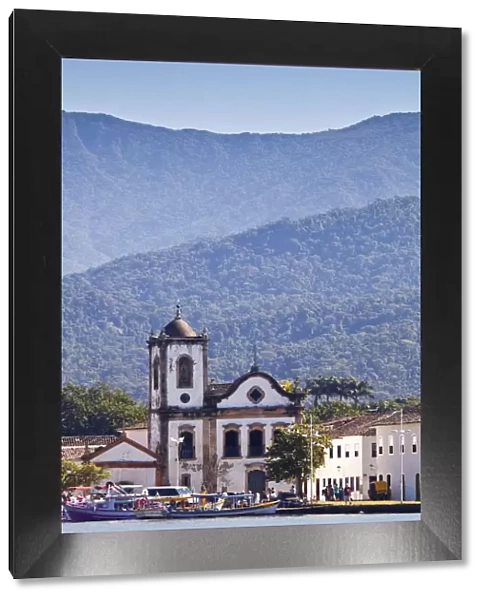 Brazil, Parati, the Portuguese colonial town centre and the church of Saint Rita of