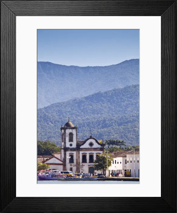 Framed Print : Brazil, Parati, the Portuguese colonial town centre and the church of Saint Rita of Framed Print : Brazil, Parati, the Portuguese colonial town centre and the church of Saint Rita of