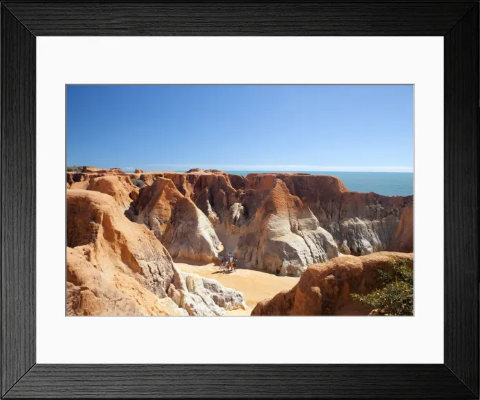 Framed Print : South America, Brazil, Ceara, Morro Branco, view out across the Atlantic Ocean past Framed Print : South America, Brazil, Ceara, Morro Branco, view out across the Atlantic Ocean past
