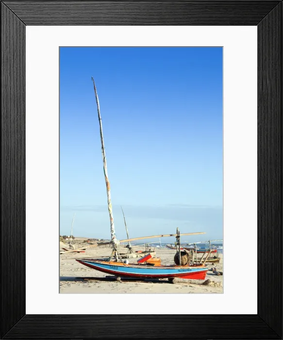 Framed Print : South America, Brazil, Ceara, Fortaleza, jangadas on the beach in the Prainha do Canto Framed Print : South America, Brazil, Ceara, Fortaleza, jangadas on the beach in the Prainha do Canto