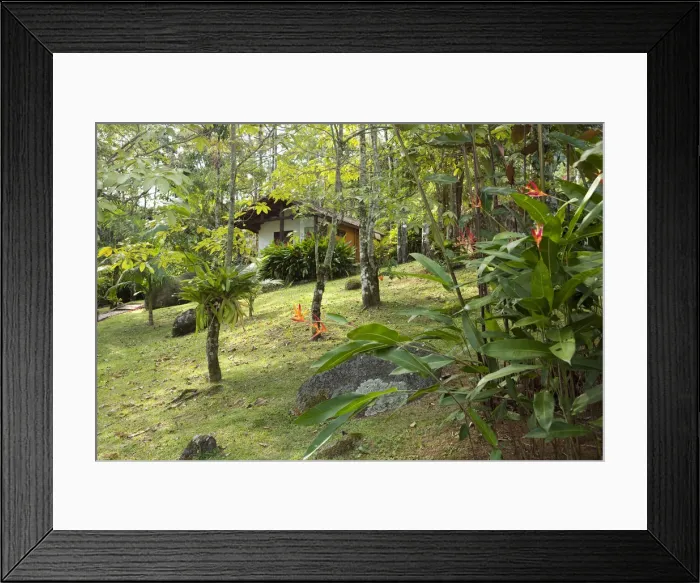 Framed Print : South America, Brazil, Paraty, Costa Verde (Green Coast), a cabana room at the Bromelias