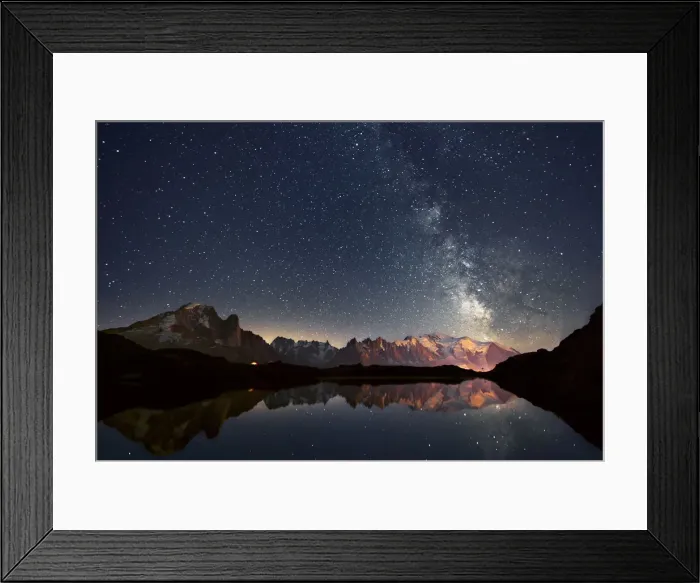 Framed Print : Europe, France, Haute Savoie, Chamonix Mont Blanc - Cheserys lake and the Mont Blanc Framed Print : Europe, France, Haute Savoie, Chamonix Mont Blanc - Cheserys lake and the Mont Blanc