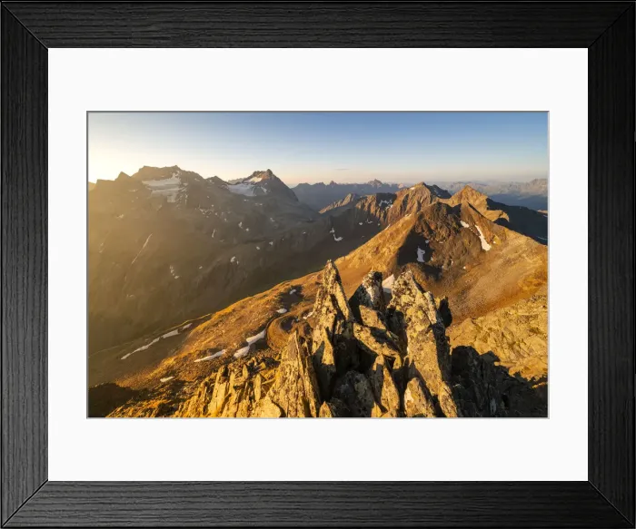 Framed Print : Sunrise light from the rocky summit of Vago mount. Livigno, Sondrio district, Lombardy Framed Print : Sunrise light from the rocky summit of Vago mount. Livigno, Sondrio district, Lombardy