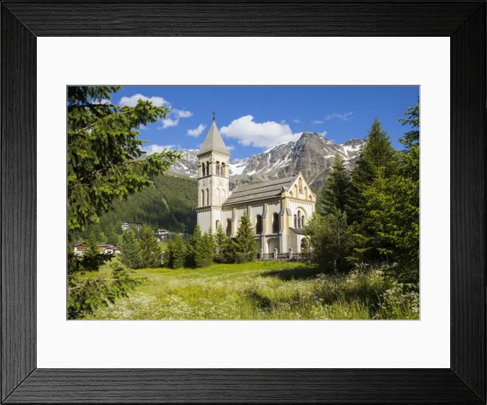 Framed Print : The church of Solda during summer. Solda, Bolzano, Trentino Alto Adige, Italy Framed Print : The church of Solda during summer. Solda, Bolzano, Trentino Alto Adige, Italy