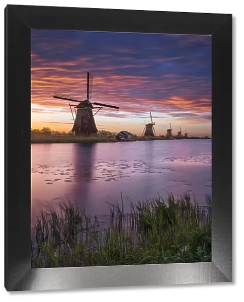 Windmill, Kinderdijk, Molenlanden, South Holland, Netherlands