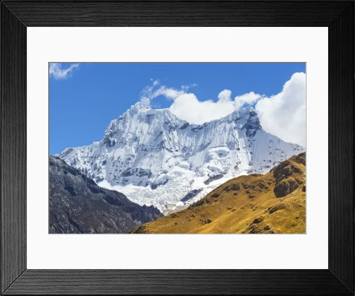 Framed Print : Chacraraju snow capped peak. Ancash, Cordigliera Blanca, Peru Framed Print : Chacraraju snow capped peak. Ancash, Cordigliera Blanca, Peru