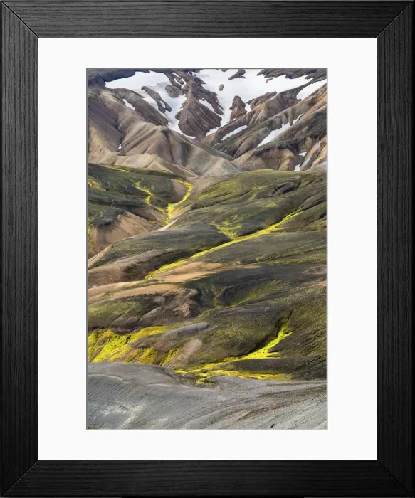 Framed Print : View from the Blahnukur mountain (Landmannalaugar, Fjallabak Nature Reserve, Highlands Framed Print : View from the Blahnukur mountain (Landmannalaugar, Fjallabak Nature Reserve, Highlands