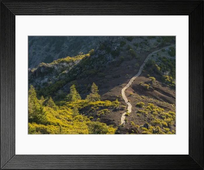 Framed Print : Paved track from Pico Ruivo. Achada do Teixeira, Santana municipality, Madeira Island Framed Print : Paved track from Pico Ruivo. Achada do Teixeira, Santana municipality, Madeira Island
