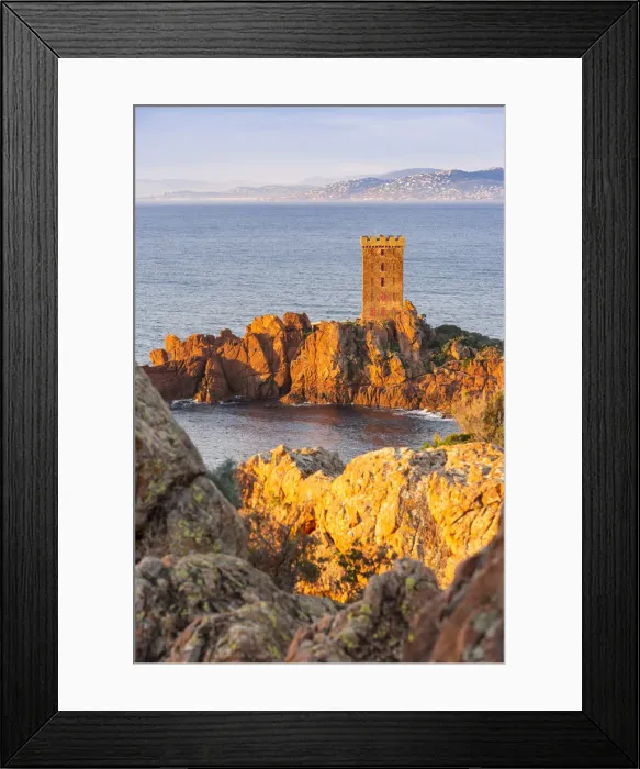 Framed Print : The Ile d Or, a private island located at the east of the city of Saint-Raphael Framed Print : The Ile d Or, a private island located at the east of the city of Saint-Raphael