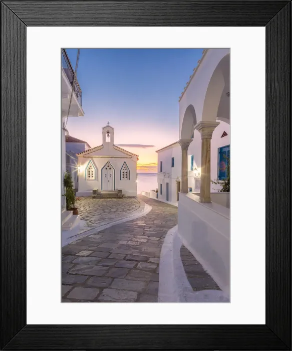 Framed Print : Church of St. Barbara, Andros, Cyclades Archipelago, Greece, Europe