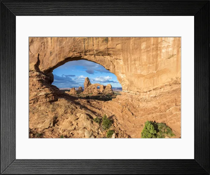 Framed Print : Turret Arch seen from North Window. Arches National Park, Moab, Grand County, Utah, USA