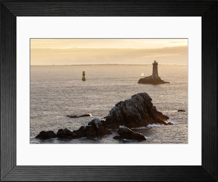 Framed Print : Vieille lighthouse from Raz point at sunset. Plogoff, Finistere, Brittany, France Framed Print : Vieille lighthouse from Raz point at sunset. Plogoff, Finistere, Brittany, France
