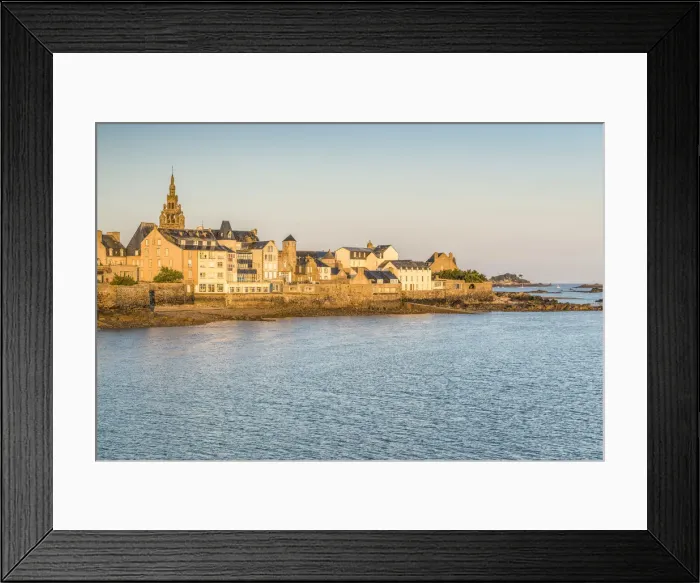 Framed Print : The city at sunrise. Roscoff, Finistare, Brittany, France Framed Print : The city at sunrise. Roscoff, Finistare, Brittany, France