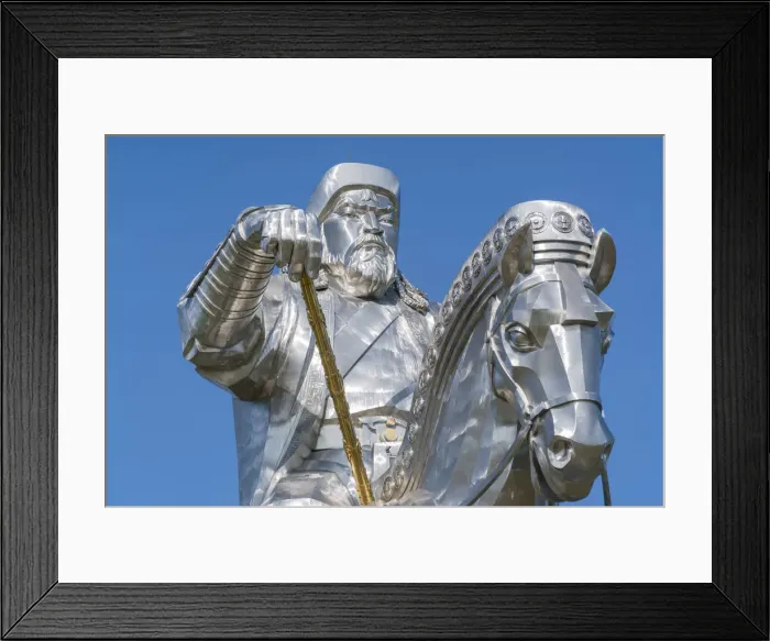 Framed Print : Genghis Khan Equestrian Statue. Erdene, Tov province, Mongolia Framed Print : Genghis Khan Equestrian Statue. Erdene, Tov province, Mongolia