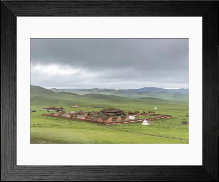 Framed Print : View of Amarbayasgalant Monastery from above. Mount Buren-Khaan, Baruunburen district Framed Print : View of Amarbayasgalant Monastery from above. Mount Buren-Khaan, Baruunburen district