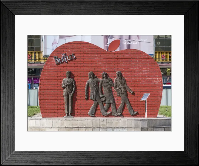 Framed Print : Beatles monument. Ulan Bator, Mongolia Framed Print : Beatles monument. Ulan Bator, Mongolia
