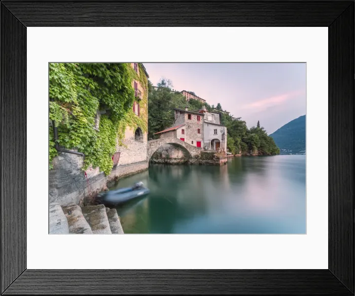 Framed Print : Horrid of Nesso, bridge of the Civera, Nesso, Como province, Lombardia, Italy