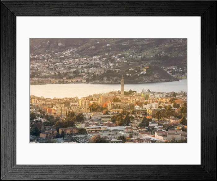 Framed Print : Overview of Lecco with its iconic bell tower, Lecco, Lecco province, Lombardy, italy Framed Print : Overview of Lecco with its iconic bell tower, Lecco, Lecco province, Lombardy, italy