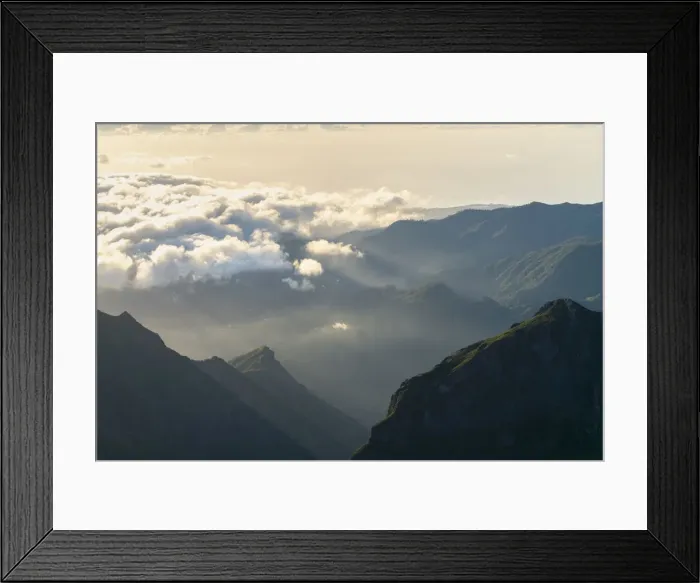 Framed Print : Clouds over the mountains seen from Pico Ruivo. Achada do Teixeira, Santana municipality Framed Print : Clouds over the mountains seen from Pico Ruivo. Achada do Teixeira, Santana municipality