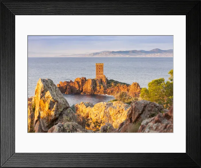 Framed Print : The Ile d Or, a private island located at the east of the city of Saint-Raphael Framed Print : The Ile d Or, a private island located at the east of the city of Saint-Raphael