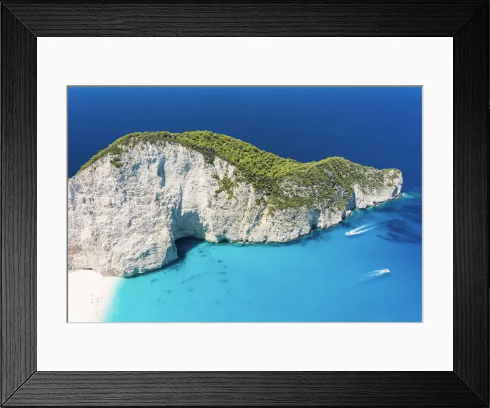 Framed Print : Elevated view of Navagio beach, also known as Shipwreck Beach, Zakynthos, Ionian islands Framed Print : Elevated view of Navagio beach, also known as Shipwreck Beach, Zakynthos, Ionian islands