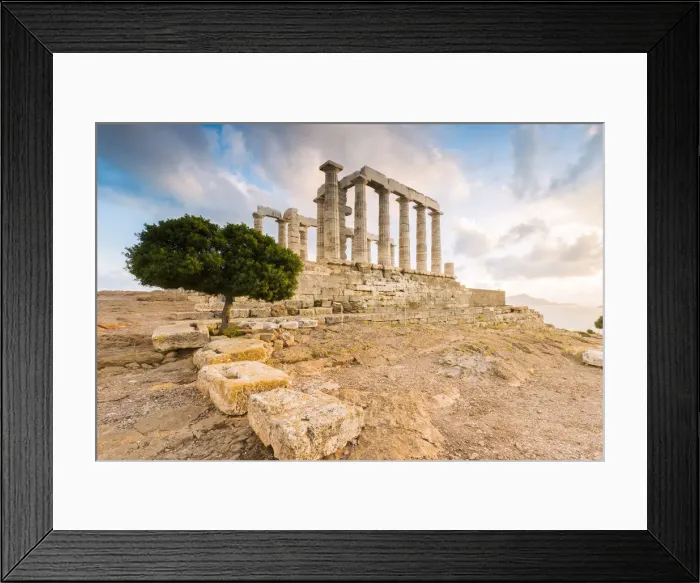 Framed Print : Temple of Poseidon, Cape Sounion, Attica region, Greece (MR) Framed Print : Temple of Poseidon, Cape Sounion, Attica region, Greece (MR)