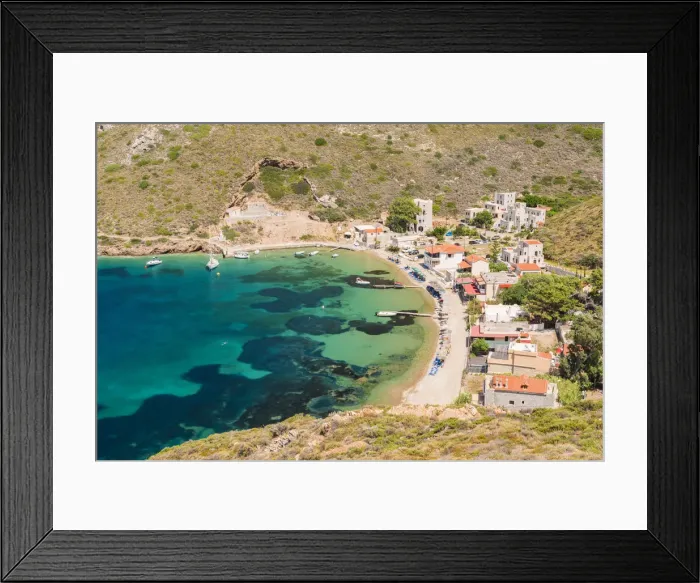 Framed Print : Overviewed of Porto Kagio, Laconia region, Peloponnese, Greece, Europe Framed Print : Overviewed of Porto Kagio, Laconia region, Peloponnese, Greece, Europe